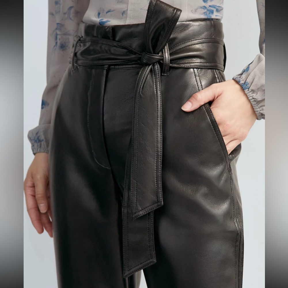 Aritzia Wilfred High Tied Vegan Leather Pant - Picture 5 of 12